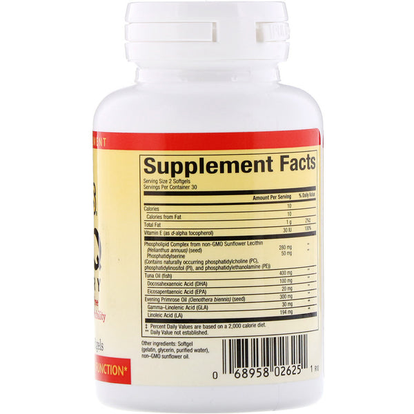 Natural Factors, PS - IQ Memory, 60 Softgels - The Supplement Shop