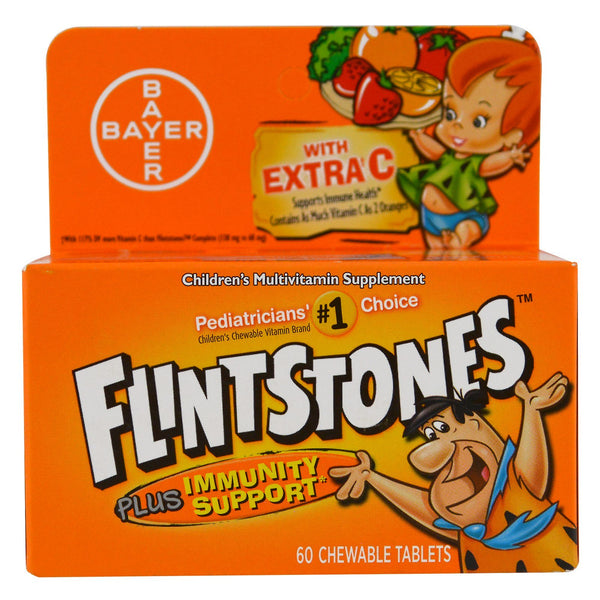 Flintstones, Children's Multivitamin, Plus Immune Support, Fruit Flavors, 60 Chewable Tablets - The Supplement Shop