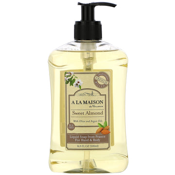 A La Maison de Provence, Hand and Body Liquid Soap, Sweet Almond, 16.9 fl oz (500 ml)