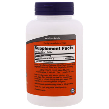 Now Foods, NAC, 1000 mg, 120 Tablets