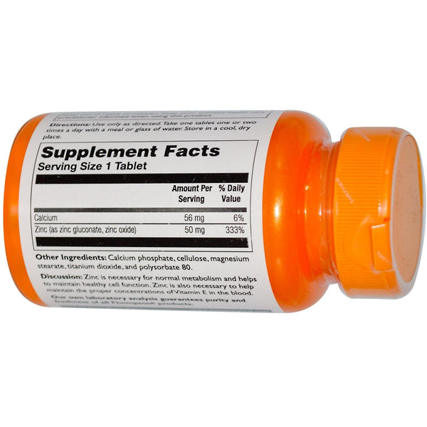 Thompson, Zinc, 50 mg, 60 Tablets - The Supplement Shop