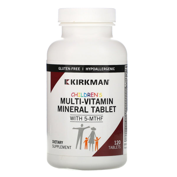 Kirkman Labs, Children's Multi-Vitamin Mineral Tablet with 5-MTHF, 120 Tablets - The Supplement Shop