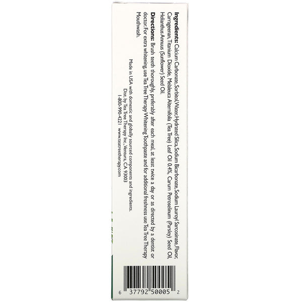 Tea Tree Therapy, Tea Tree Toothpaste with Baking Soda, 5 oz (142 g) - The Supplement Shop