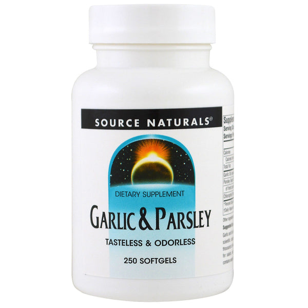 Source Naturals, Garlic & Parsley, 250 Softgels - The Supplement Shop