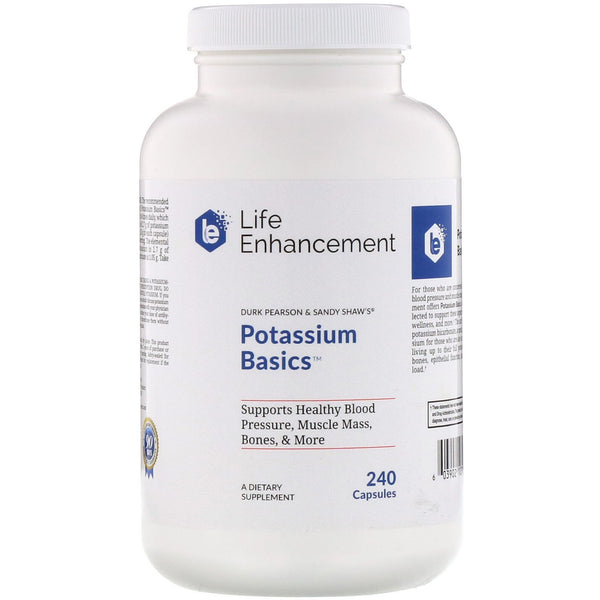 Life Enhancement, Potassium Basics, 240 Capsules - The Supplement Shop