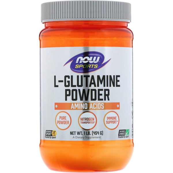 Now Foods, Sports, L-Glutamine Powder, 1 lbs (454 g) - The Supplement Shop