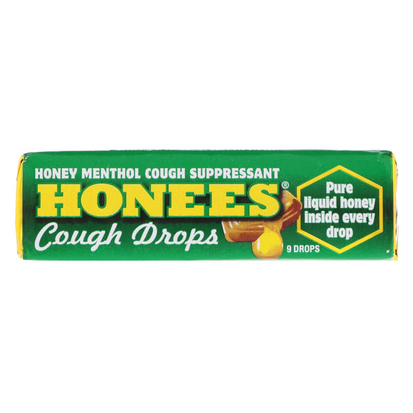 Honees, Menthol Eucalyptus Cough Drops, 9 Drops - The Supplement Shop