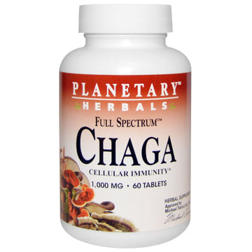 Planetary Herbals, Full Spectrum, Chaga, 1,000 mg, 60 Tablets