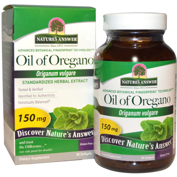 Nature's Answer, Oil of Oregano, Origanum Vulgare, 150 mg, 90 Softgels - The Supplement Shop