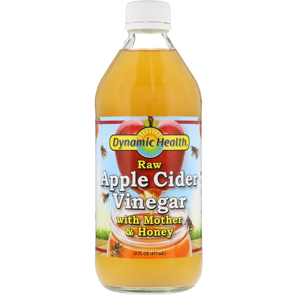 Dynamic Health Laboratories, Raw Apple Cider Vinegar with Mother & Honey, 16 fl oz (473 ml) - The Supplement Shop