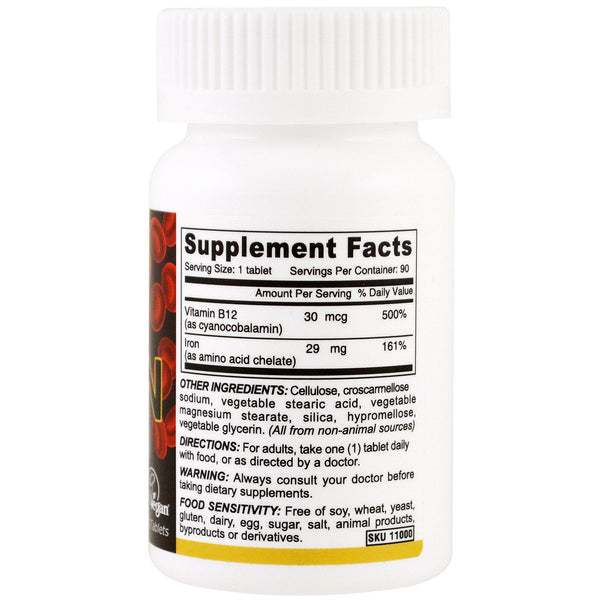 Deva, Vegan, Chelated Iron, 29 mg, 90 Tablets - The Supplement Shop