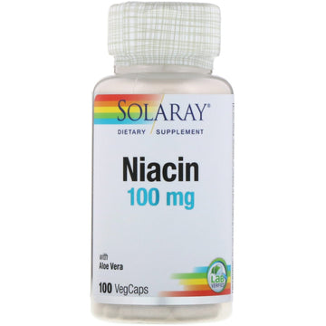 Solaray, Niacin, 100 mg, 100 VegCaps