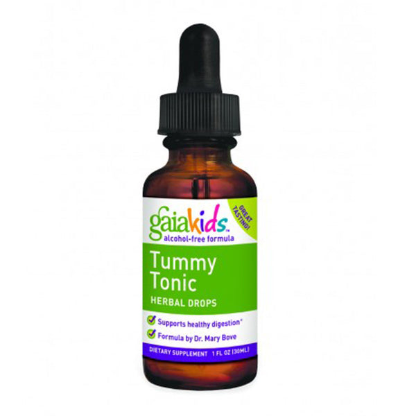 Gaia Herbs, Kids, Tummy Tonic Herbal Drops, Alcohol-Free Formula, 1 fl oz (30 ml) - The Supplement Shop