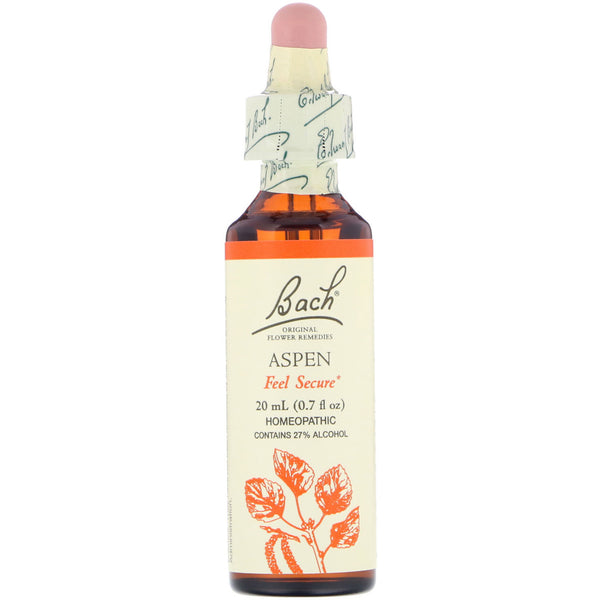 Bach, Original Flower Remedies, Aspen, 0.7 fl oz (20 ml) - The Supplement Shop