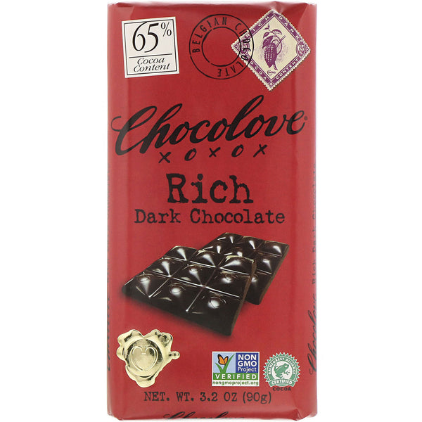 Chocolove, Rich Dark Chocolate, 65% Cocoa, 3.2 oz (90 g) - The Supplement Shop