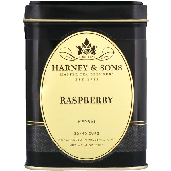 Harney & Sons, Raspberry Herbal Tea, Caffeine Free, 4 oz - The Supplement Shop