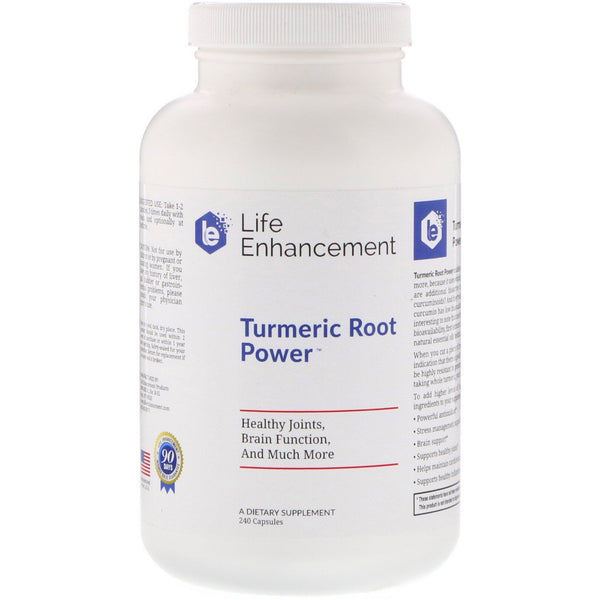 Life Enhancement, Turmeric Root Power, 240 Capsules - The Supplement Shop