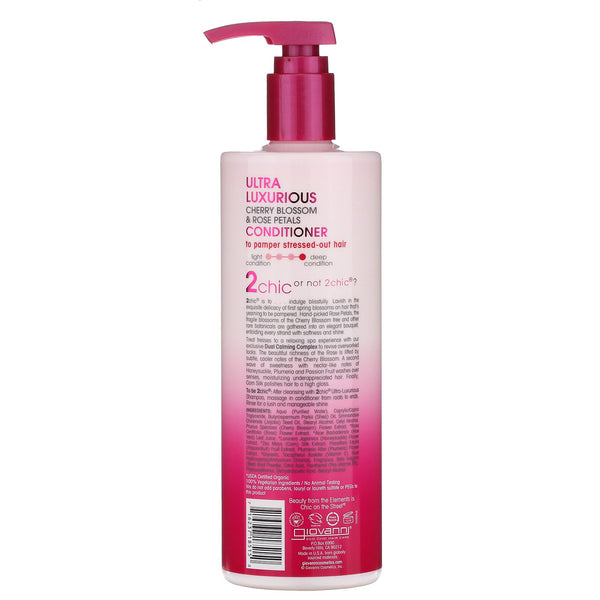 Giovanni, 2chic, Ultra-Luxurious Conditioner, to Pamper Stressed Out Hair, Cherry Blossom & Rose Petals, 24 fl oz (710 ml) - The Supplement Shop