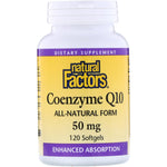 Natural Factors, Coenzyme Q10, 50 mg, 120 Softgels - The Supplement Shop