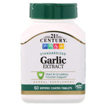 21st Century, Garlic Extract, Standardized, 60 Enteric Coated Tablets - The Supplement Shop