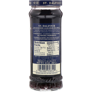 St. Dalfour, Cranberry with Blueberry Fruit Spread, 10 oz (284 g)