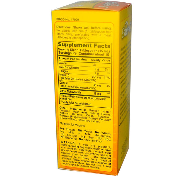 American Health, Ester-C Liquid with Citrus Bioflavonoids, Berry Flavor, 250 mg, 8 fl oz (237 ml) - The Supplement Shop