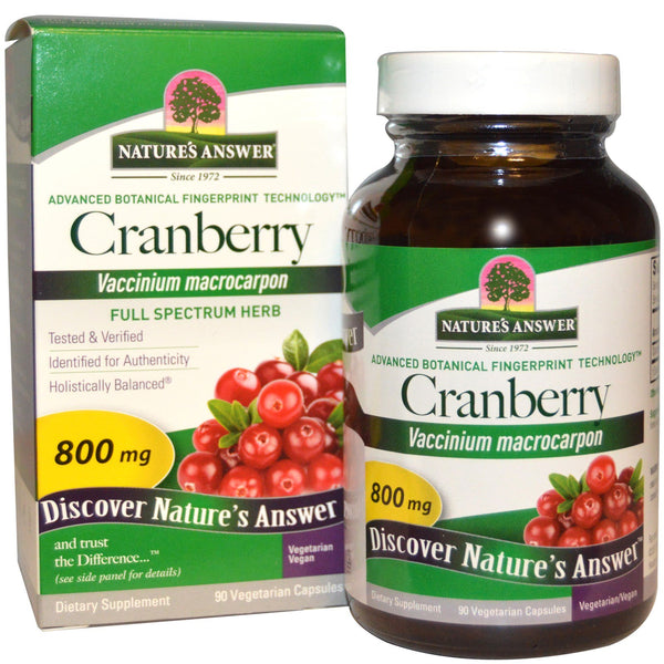 Nature's Answer, Cranberry, 800 mg, 90 Vegetarian Capsules - The Supplement Shop