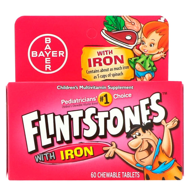 Flintstones, Children's Multivitamin with Iron, Fruit Flavors, 60 Chewable Tablets - The Supplement Shop