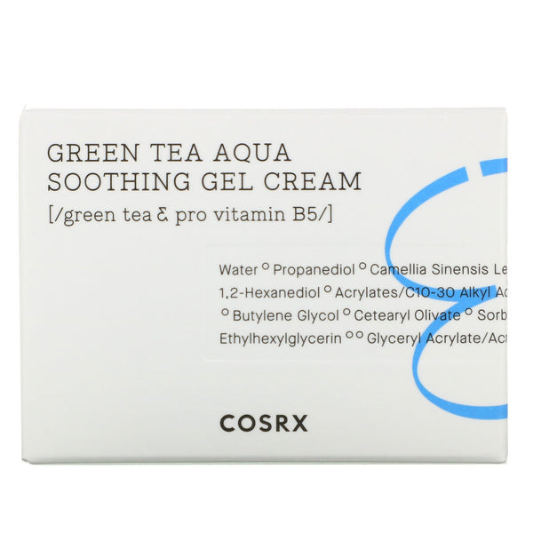 Cosrx, Hydrium, Green Tea Aqua Soothing Gel Cream, 1.69 fl oz (50 ml) - The Supplement Shop
