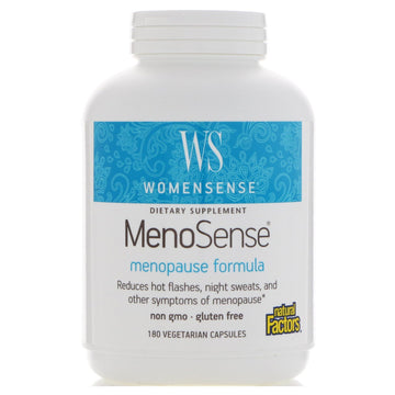 Natural Factors, WomenSense, MenoSense, Menopause Formula, 180 Vegetarian Capsules