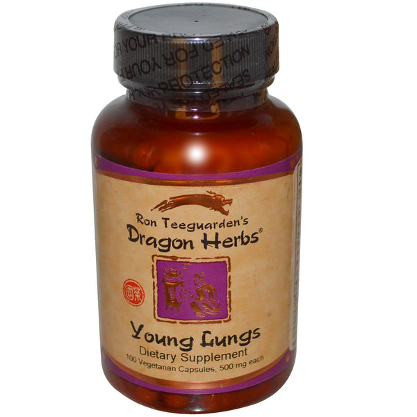 Dragon Herbs, Young Lungs, 500 mg, 100 Vegetarian Capsules - The Supplement Shop