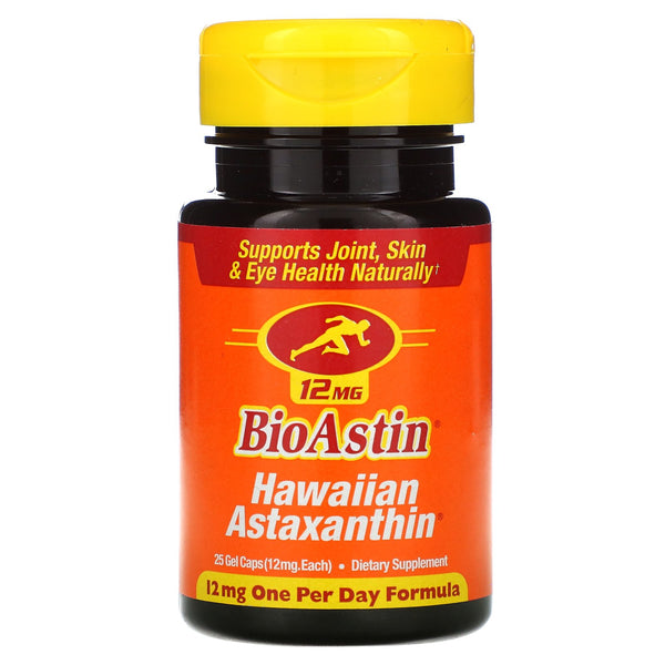 Nutrex Hawaii, BioAstin, Hawaiian Astaxanthin, 12 mg, 25 Gel Caps - The Supplement Shop