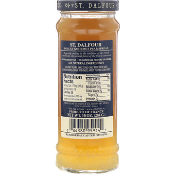St. Dalfour, Gourmet Pear, 100% Fruit Spread, 10 oz (284 g)