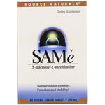 Source Naturals, SAM-e (S-Adenosyl-L-Methionine), 200 mg, 60 Enteric Coated Tablets