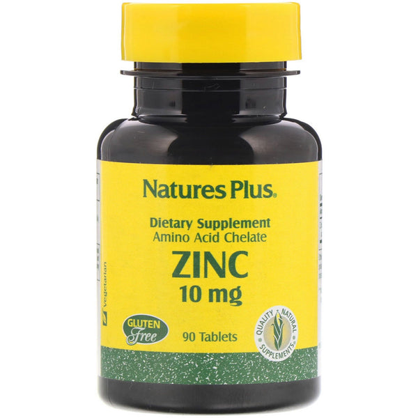 Nature's Plus, Zinc, 10 mg, 90 Tablets - The Supplement Shop