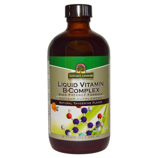 Nature's Answer, Liquid Vitamin B-Complex, Natural Tangerine Flavor, 8 fl oz (240 ml) - The Supplement Shop