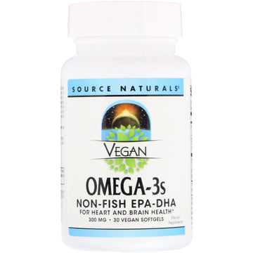 Source Naturals, Vegan Omega-3s Non-Fish EPA-DHA, 300 mg, 30 Vegan Softgels