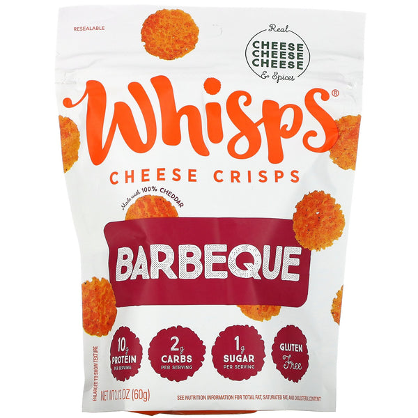 Whisps, Barbeque Cheese Crisps, 2.12 oz (60 g) - The Supplement Shop