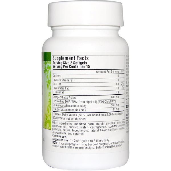 Source Naturals, Vegan True, Non-Fish Omega-3s, 300 mg, 30 Vegan Softgels - The Supplement Shop