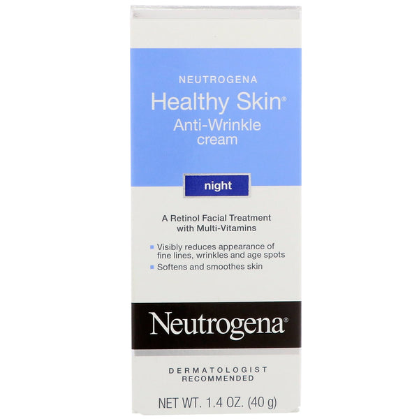 Neutrogena, Healthy Skin, Anti-Wrinkle Cream, Night, 1.4 oz (40 g) - The Supplement Shop