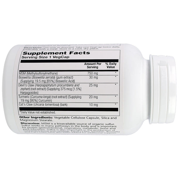Solaray, MSM, 750 mg, 90 Veg Caps - The Supplement Shop