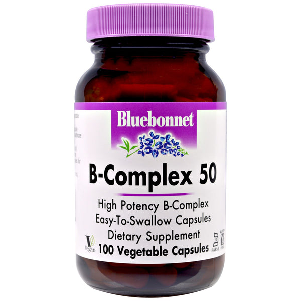 Bluebonnet Nutrition, B-Complex 50, 100 Vegetable Capsules - The Supplement Shop