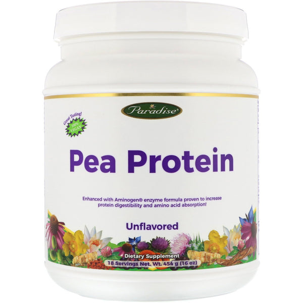 Paradise Herbs, Pea Protein, Unflavored, 16 oz (454 g) - The Supplement Shop