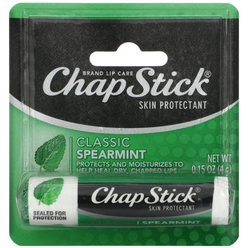 Chapstick, Lip Care Skin Protectant, Classic Spearmint, 0.15 oz (4 g)