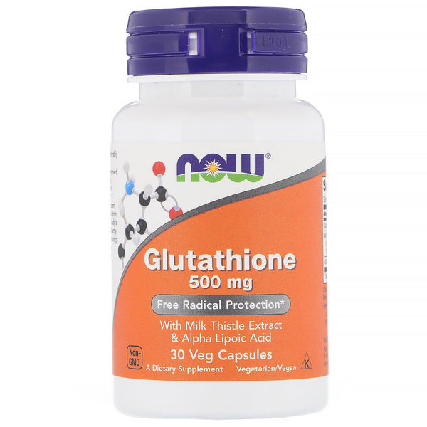 Now Foods, Glutathione, 500 mg, 30 Veg Capsules - The Supplement Shop