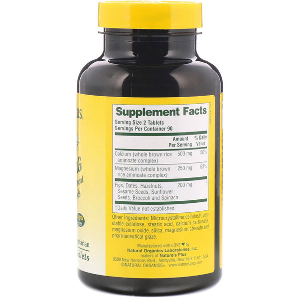 Nature's Plus, Source of Life, Cal/Mag, Mineral Supplement w/ Whole Foods, 180 Tablets - The Supplement Shop
