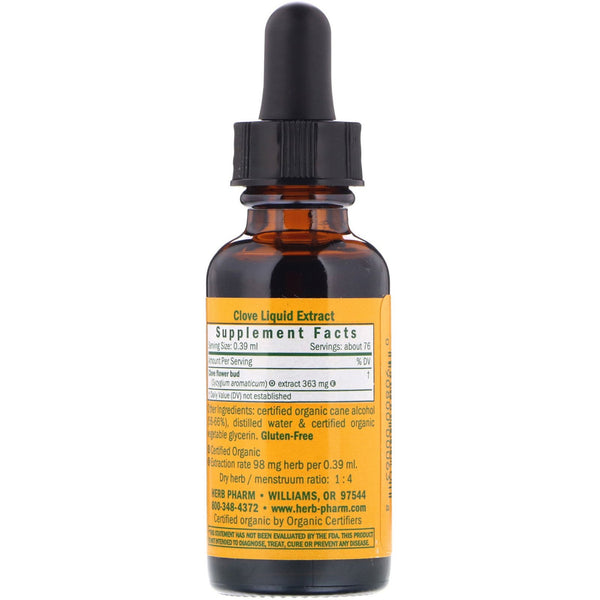 Herb Pharm, Clove, Syzygium Aromaticum, 1 fl oz (30 ml) - The Supplement Shop