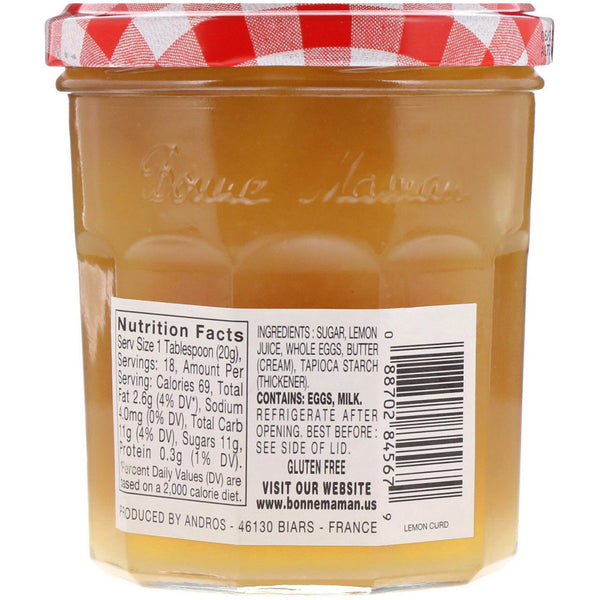 Bonne Maman, Lemon Curd, 12.7 oz (360 g) - The Supplement Shop