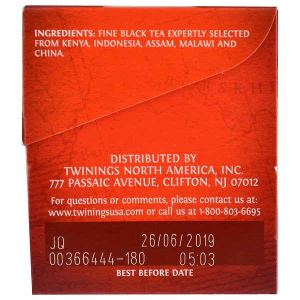 Twinings, English Breakfast Tea, 25 Individual Tea Bags, 1.76 oz (50 g) - The Supplement Shop