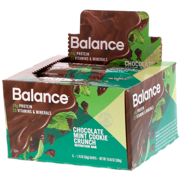 Balance Bar, Nutrition Bar, Chocolate Mint Cookie Crunch, 6 Bars, 1.76 oz (50 g) Each - The Supplement Shop